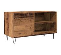 vidaXL Armoire à disques vieux bois 84,5x38x48 cm bois d'ingénierie, armoire pour tourne-disques, meuble de rangement pour disques vinyles, buffet pour tourne-disques