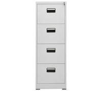 vidaXL Armoire à dossiers gris clair 46x62x133 cm Acier