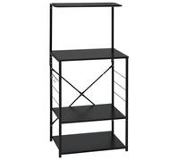 vidaXL Armoire à four à micro-ondes Noir 60x39,6x123 cm Aggloméré