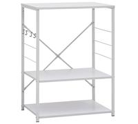 vidaXL Armoire à Four à Micro-Ondes, Support pour Micro-Ondes, Étagère de Cuisine, Meuble de Rangement Salle à Manger Maison Intérieur, Blanc