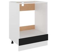 Vidaxl Armoire À Four Lyon Noir 60x46x81,5 Cm Bois D’Ingénierie Noir