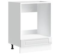 vidaXL Armoire à four Porto - Blanc brillant, Bois d'ingénierie - 853999