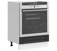 vidaXL Armoire à four Porto noir bois d'ingénierie 853998