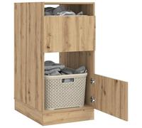 vidaXL Armoire à Laver avec stockage Chêne artisanal 50 x 68 x 102 cm, Salle de bain, Rectangulaire, Moderne, Durable, Grand espace de rangement, Design innovant, Fonctionnalités pratiques, Optimisati