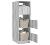 vidaXL Armoire à Laver Gris Sonoma 50 x 68 x 162 cm Bois d'ingénierie, Salle de bain, Rectangulaire, Moderne, Durable, Grand espace de rangement, Design innovant, Fonctionnalités pratiques, Optimisati