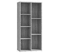 vidaXL Armoire à Livres Étagère à Livres Armoire de Rangement Organisateur Meuble de Salle de Séjour Intérieur Sonoma Gris 50x25x106 cm