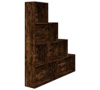 vidaXL Armoire à Livres Meuble à Livres Étagère de Rangement Bibliothèque Organisateur Salon Bureau Intérieur Chêne Fumé 155x24x160 cm