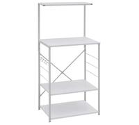 vidaXL Armoire à micro-ondes Blanc 60x39,6x123 cm Aggloméré