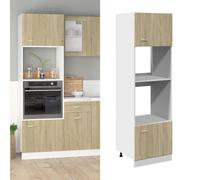 Vidaxl Armoire À Micro-Ondes Chêne Sonoma 60x57x207 Cm Aggloméré