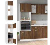 Vidaxl Armoire À Micro-Ondes ""Lyon"" Chêne Marron 60x57x207 Cm Marron