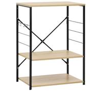 vidaXL Armoire à micro-ondes Noir et chêne 60x39,6x79,5 cm Aggloméré