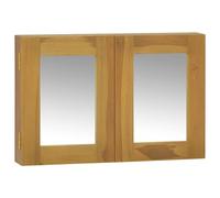vidaXL Armoire à miroir 60x10x40 cm Bois de teck solide Marron