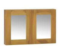 Vidaxl Armoire À Miroir 60x10x40 Cm Bois De Teck Solide Marron