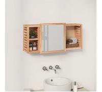 vidaXL Armoire à miroir 80x17x34 cm Bois massif de noyer 350368