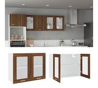 vidaXL Armoire à miroir à LED de bain chêne marron 100x12x45 cm