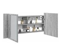 vidaXL Armoire à miroir à LED de bain gris sonoma 100x12x45 cm, armoire à miroir, armoire de maquillage avec miroir, armoire 834960 Gris G