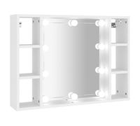 Armoire à miroir - vidaXL - 76x15x55 cm - LED - Bois d'ingénierie - Salle de bain