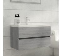 vidaXL Armoire à miroir avec LED Sonoma gris 60x31,5x62 cm