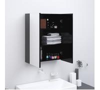 vidaXL Badkamerkast met spiegel 60x15x75 cm MDF antracietkleurig331529 Anthracite G