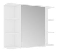 vidaXL Armoire à miroir de salle de bain Blanc Bois d'ingénierie