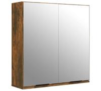 vidaXL Armoire à miroir de salle de bain Chêne fumé 64x20x67 cm