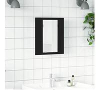 vidaXL Armoire de salle de bain à miroir LED Acrylique Noir 40x12x45 cm