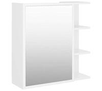 vidaXL Armoire à miroir de bain Blanc 62,5x20,5x64 cm Aggloméré