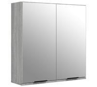 vidaXL Armoire à miroir de salle de bain Sonoma gris 64x20x67 cm