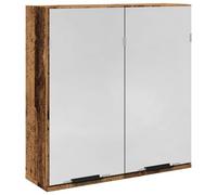 vidaXL Armoire à Miroir de Salle de Bain Vieux Bois 64x20x66,5 cm