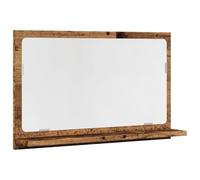 vidaXL Armoire à Miroir de Salle de Bain Vieux Bois Bois d'ingénierie, Meuble à Miroir, Miroir avec étagère, étagère de Toilette avec Miroir