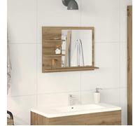 vidaXL Armoire à Miroir Salle de Bain Chêne Artisanal 60x10,5x45 Cm Multicolore