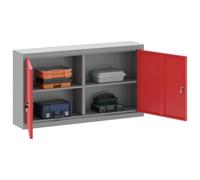 vidaXL Armoire à Outils avec étagère Rouge et Gris 50 x 20 x 55 cm, Armoire à Outils avec étagères réglables, Rangement métal, Organisation sécurisée pour Votre Atelier DIY