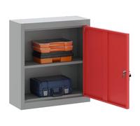 vidaXL Armoire à outils avec étagère Rouge et Gris 50 x 20 x 55 cm | Espace de dingue pour tes outils et fournitures avec deux étagères pour que tout soit bien rangé c'est essentiel pour un