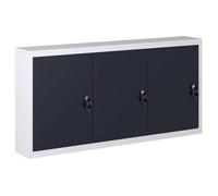 vidaXL Armoire à outils murale Organisateur en métal – style industriel Gris et Noir