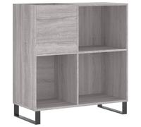 vidaXL Armoire à plateaux Gris Sonoma 84,5x38x89 cm Matériau dérivé du bois