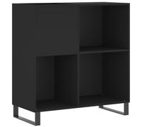 vidaXL Armoire à plateaux noire 84,5x38x89 cm Bois composite