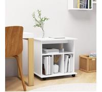 vidaXL Armoire à roulettes Blanc 60x45x60 cm Aggloméré