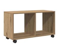 Vidaxl Armoire À Roulettes Chêne Artisanal Bois D'ingénierie Marron