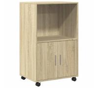 vidaXL Armoire à roulettes chêne Sonoma 55x40x91 cm Bois d'ingénierie, classeur, Armoire de classement pour Maison, classeur pour Bureau à Domicile