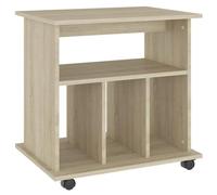 Vidaxl Armoire À Roulettes Chêne Sonoma 60x45x60 Cm Bois D'ingénierie Multicolore