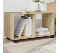 vidaXL Armoire à roulettes Chêne Sonoma 72x33x42,5 cm Bois d'ingénierie Multicolore