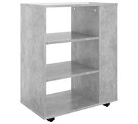 vidaXL Armoire à roulettes Gris béton 60x35x75 cm Bois d’ingénierie