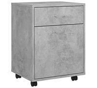 vidaXL Rolkast 45x38x54 cm bewerkt hout betongrijs808444 Gris G