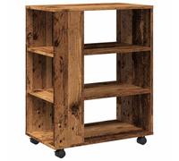 vidaXL Armoire à roulettes Vieux Bois 60x35x75 cm Bois d'ingénierie
