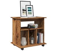 Vidaxl Armoire À Roulettes Vieux Bois 60x45x60 Cm Bois D'ingénierie Marron