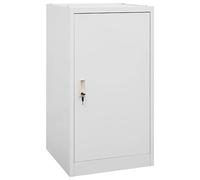 vidaXL Armoire à Selles Casier à Selles Armoire à Harnais Meuble de Rangement pour Equipement de Sport d'Équitation Gris Clair 53x53x105 cm Acier