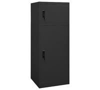 vidaXL Armoire à Selles Casier à Selles Armoire à Harnais Meuble de Rangement pour Equipement de Sport d'Équitation Anthracite 53x53x140 cm Acier