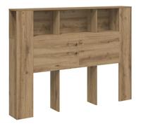 vidaXL Armoire à tête de lit Chêne artisanal 140 x 18,5 x 102,5 cm Bois d'ingénierie