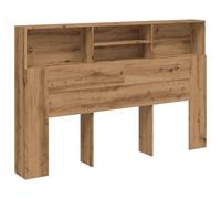 vidaXL Armoire de tête de lit chêne artisanal 180 x 19 x 103,5 cm Bois d'ingénierie