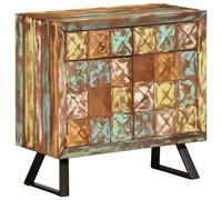 Vidaxl Armoire À Tiroir Multicolore 70x35x70 Cm Bois De Récupération Marron